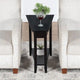 Table d'appoint d'angle American Heritage avec étagère de Convenience Concepts