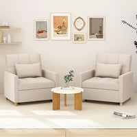 AECOJOY - Fauteuil convertible 3 en 1 avec coussin et dossier inclinable