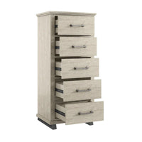 Ensemble de chambre à coucher 4 pièces Farmhouse - 2 tables de chevet, 1 commode et 1 chiffonnier