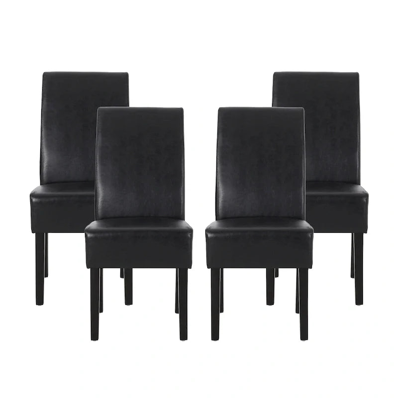 Chaises de salle à manger tapissées à motifs Pertica (lot de 4) par Christopher Knight Home