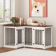 Grand meuble cage d'angle pour chien pour 2 chiens, cage pour chien en forme de L - 58.7X41.1