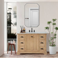 Hervas Meuble-lavabo avec dessus en marbre naturel sans miroir