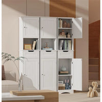 Meuble de salle de bain haut 67 H, tour à linge étroite, meuble de rangement avec 2 portes et tiroir
