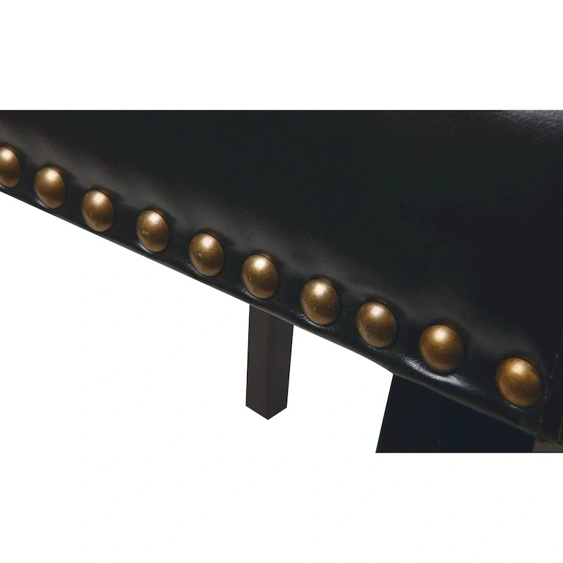 Copper Grove Five Bridge Eco Parsons Chaise en similicuir à clous décoratifs