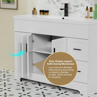 Wavy Line Ensemble meuble-lavabo de salle de bain 30/36/48 avec vasque & robinet