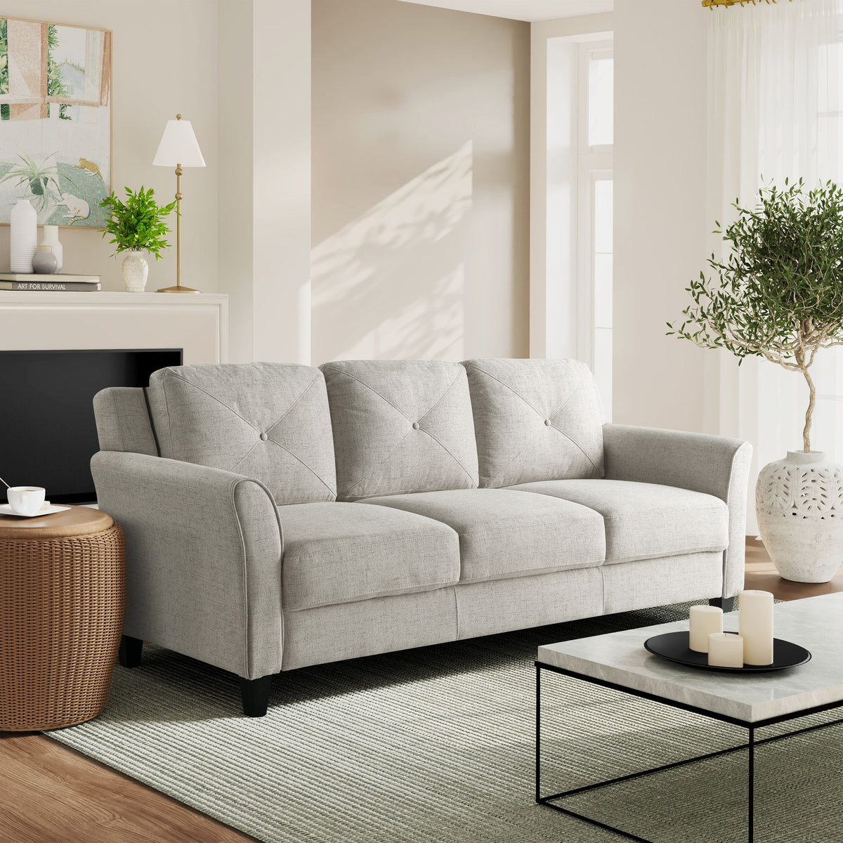 iLounge Harvard Canapé en microfibre