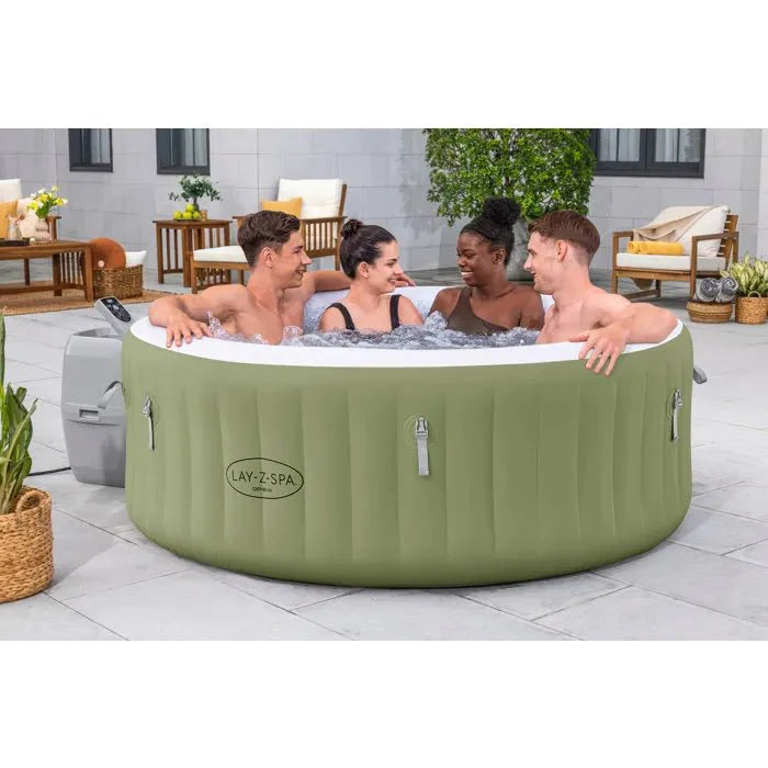 KIT TOUT INCLUS BESTWAY : spa gonflable rond 4 places et accessoires